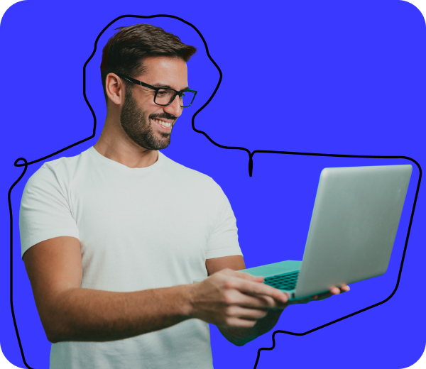Man on computer